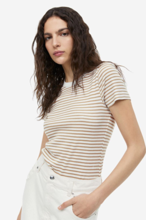 Ribbed modal T-shirt